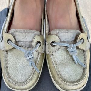 Sperry Dunefish Boat Gold shoe size 7 Preowned